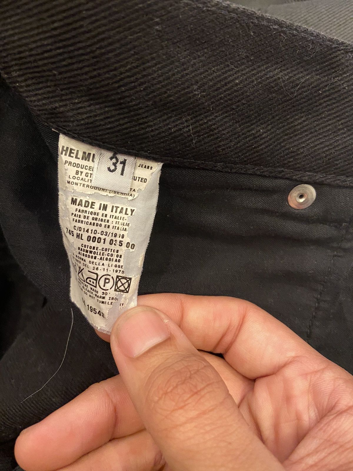 Helmut Lang Helmut Lang 1999 Waxed Classic Cut Denim Size US 31 - 6 Thumbnail