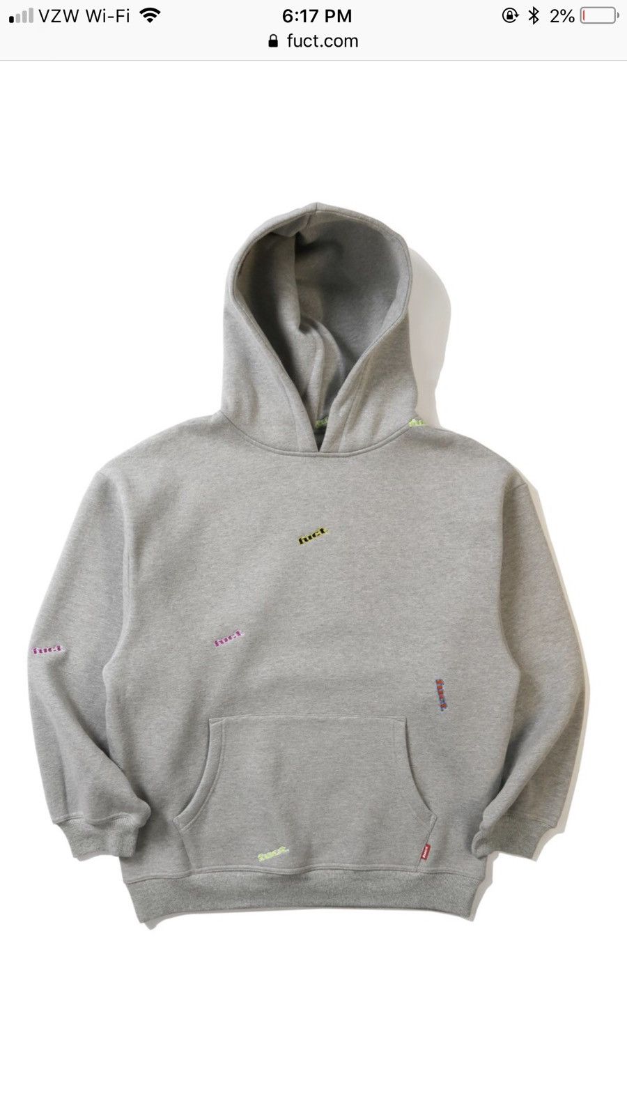 Fuct FUCT All Over Embroidered hoodie- Heather Gray Large Size US L / EU 52-54 / 3 - 1 Preview
