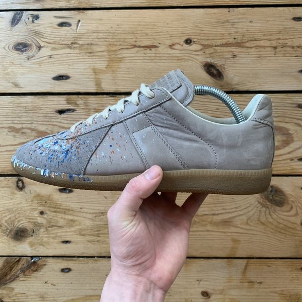Maison Margiela Paint Splatter Trainers Grailed