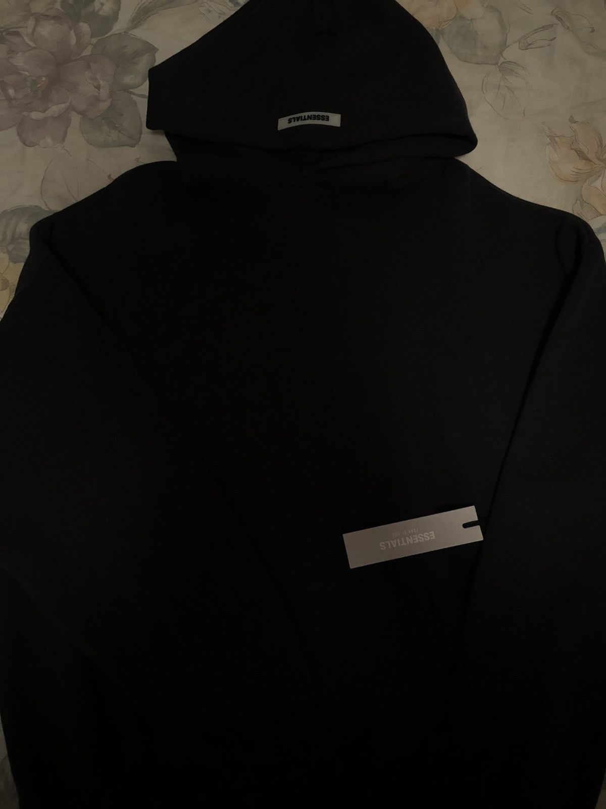 Fear of God × Pacsun Fear of God Essentials reflective logo hoodie ...