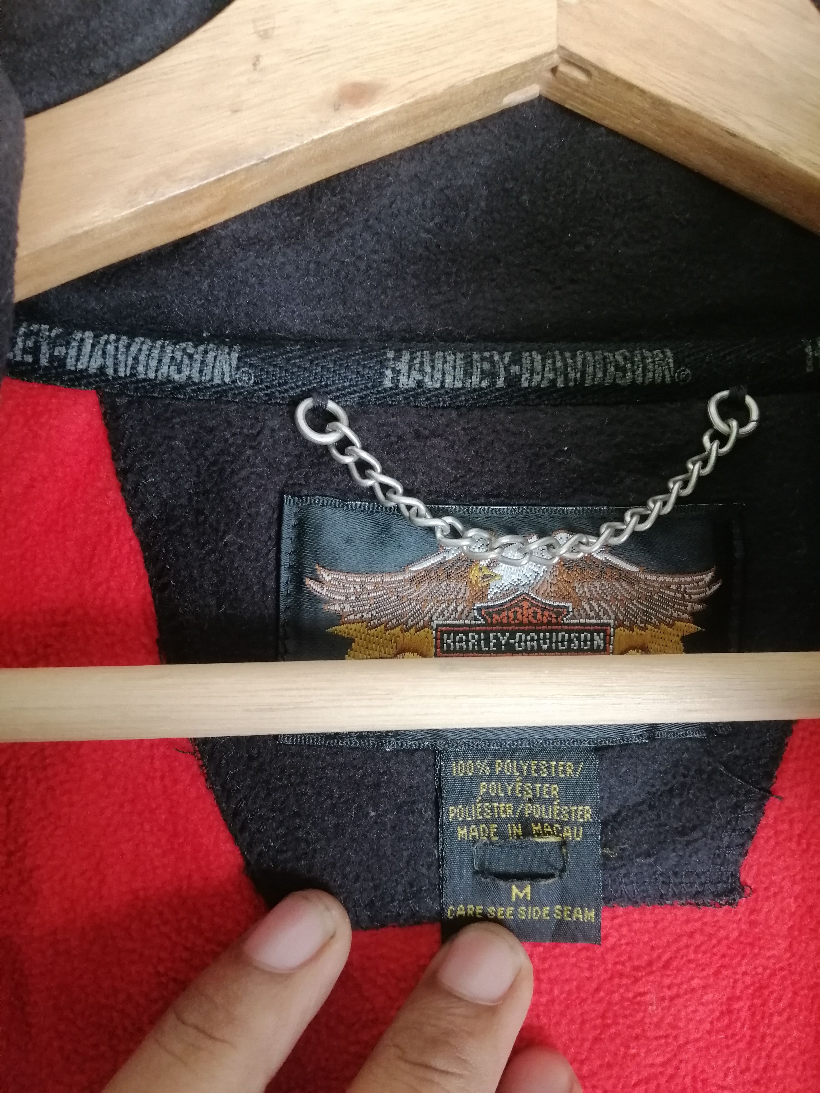 Harley Davidson × Vintage Vintage 90s Harley Davidson Quarter Zip Fleece Jacket B15 Size US M / EU 48-50 / 2 - 6 Thumbnail
