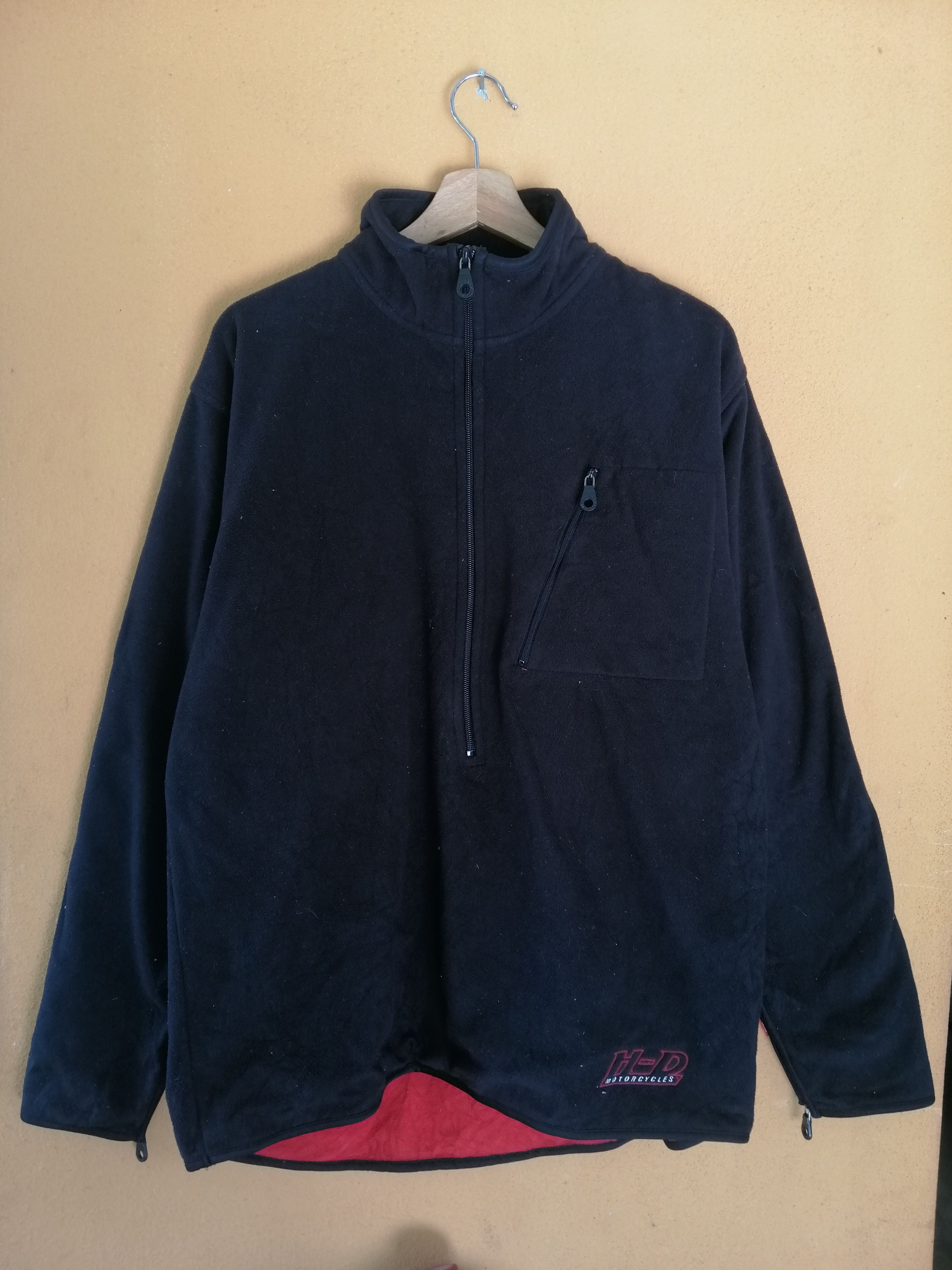Harley Davidson × Vintage Vintage 90s Harley Davidson Quarter Zip Fleece Jacket B15 Size US M / EU 48-50 / 2 - 1 Thumbnail