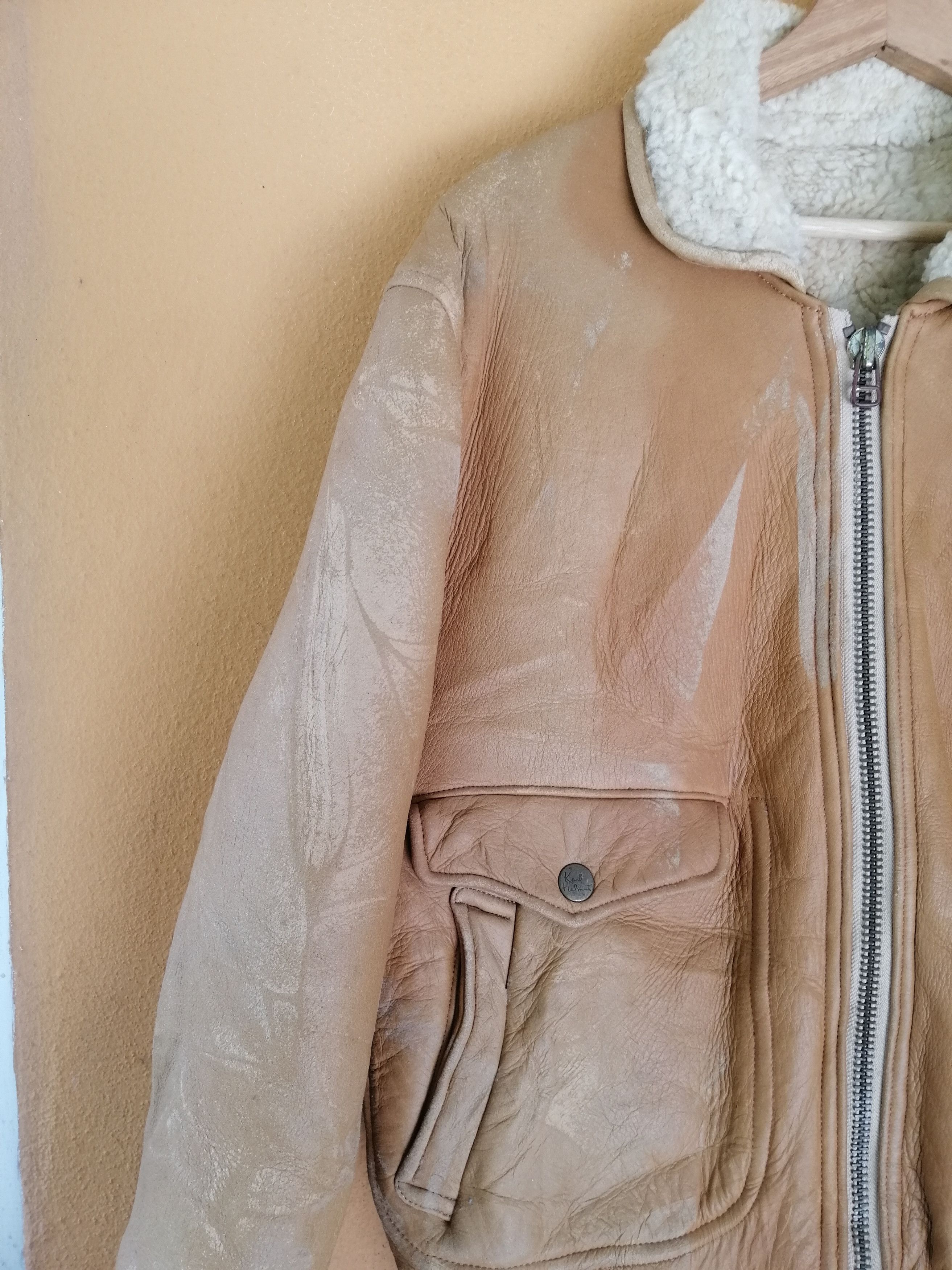 Karl Helmut Japanese Brand Karl Helmut Sheepskin Leather Jacket Size US L / EU 52-54 / 3 - 13 Thumbnail