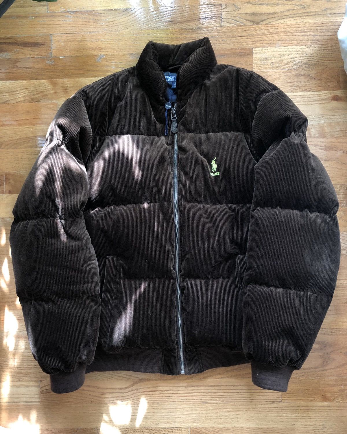 Palace Polo Ralph Lauren Palace polo by Ralph Lauren corduroy puffer jacket brown Grailed