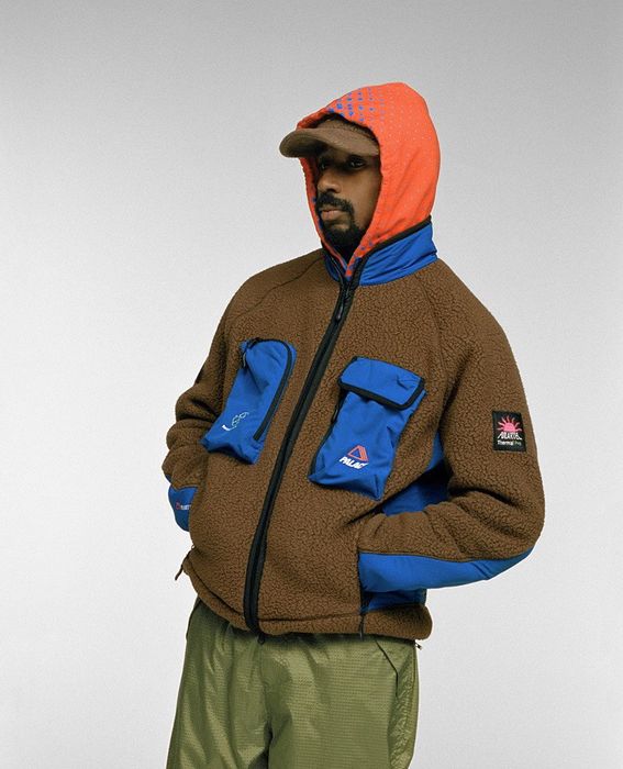 Palace Palace polartec go go fleece jacket brown | Grailed