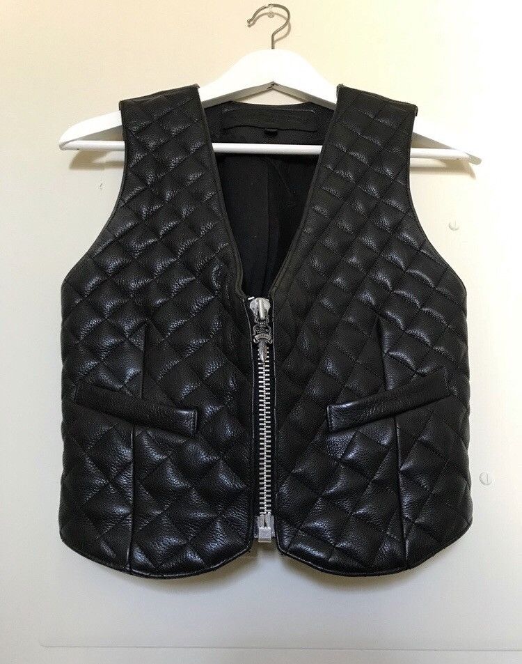Chrome Hearts Chrome Hearts Quilted Leather Vest Grailed