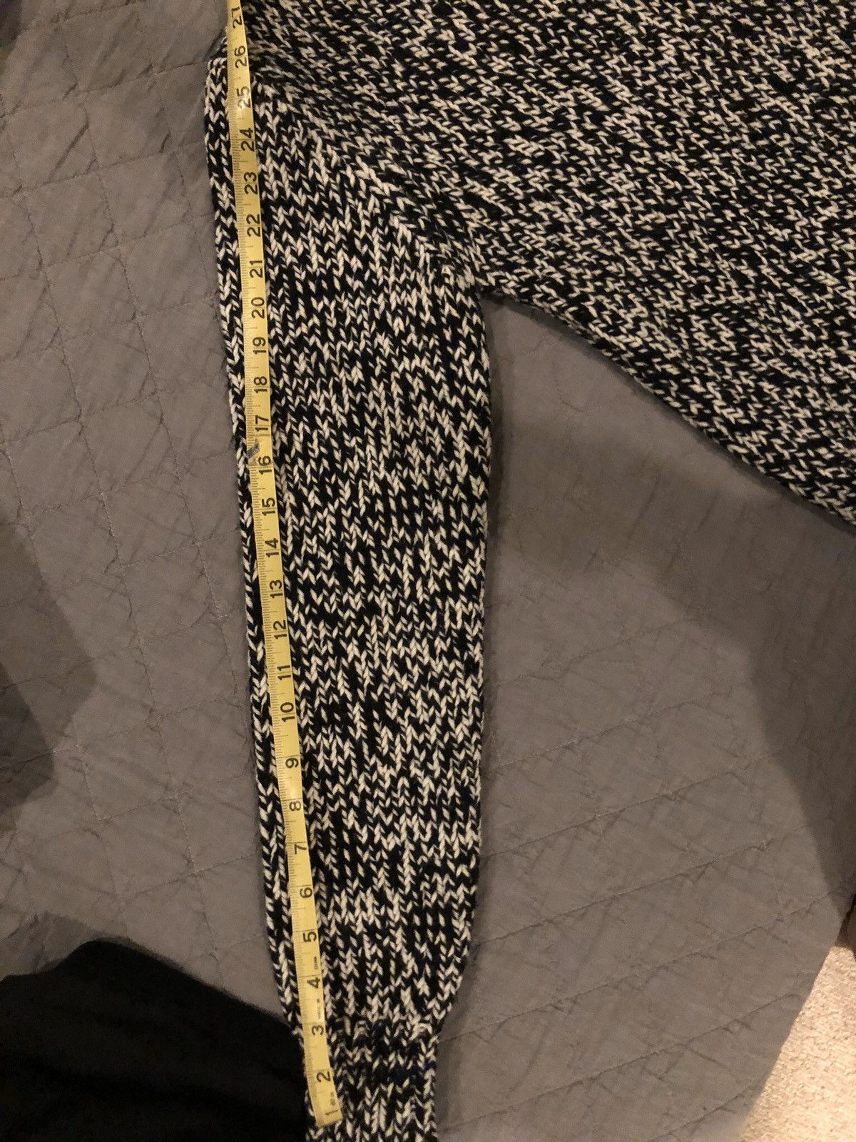 Saint Laurent Paris Black and White Mélange Wool Turtle Neck Sweater Size US S / EU 44-46 / 1 - 8 Thumbnail