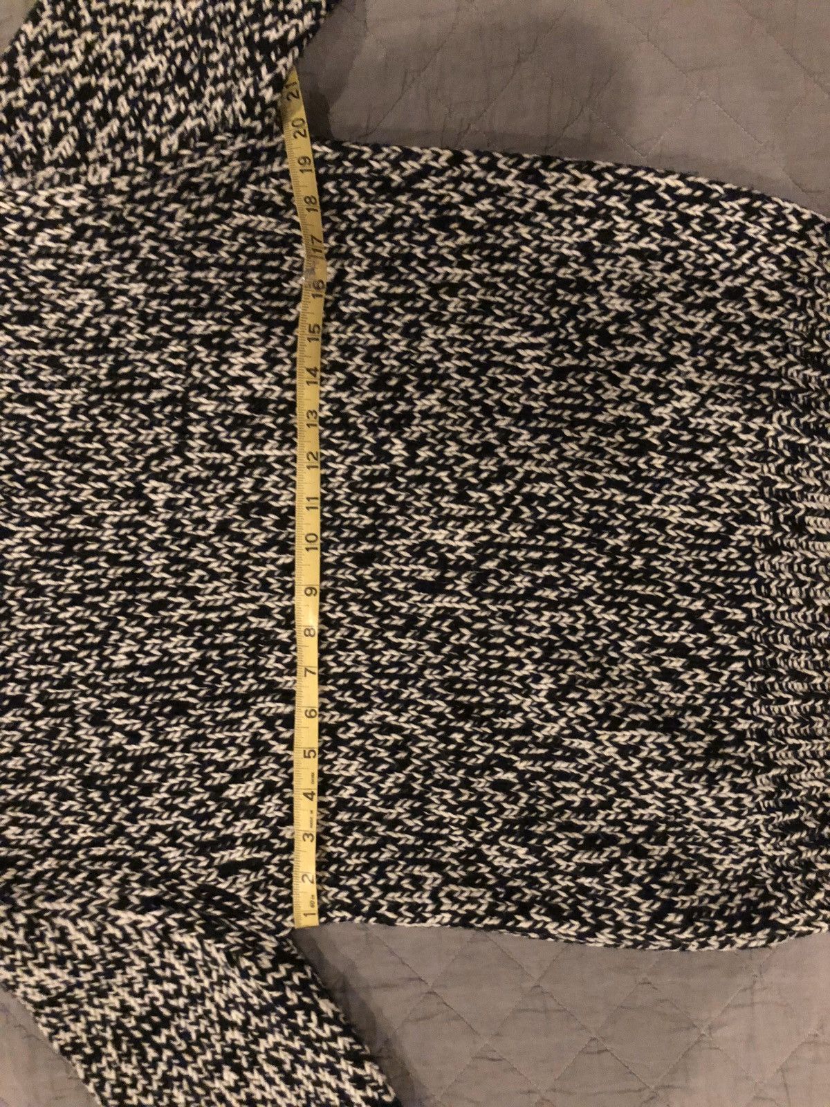 Saint Laurent Paris Black and White Mélange Wool Turtle Neck Sweater Size US S / EU 44-46 / 1 - 9 Thumbnail