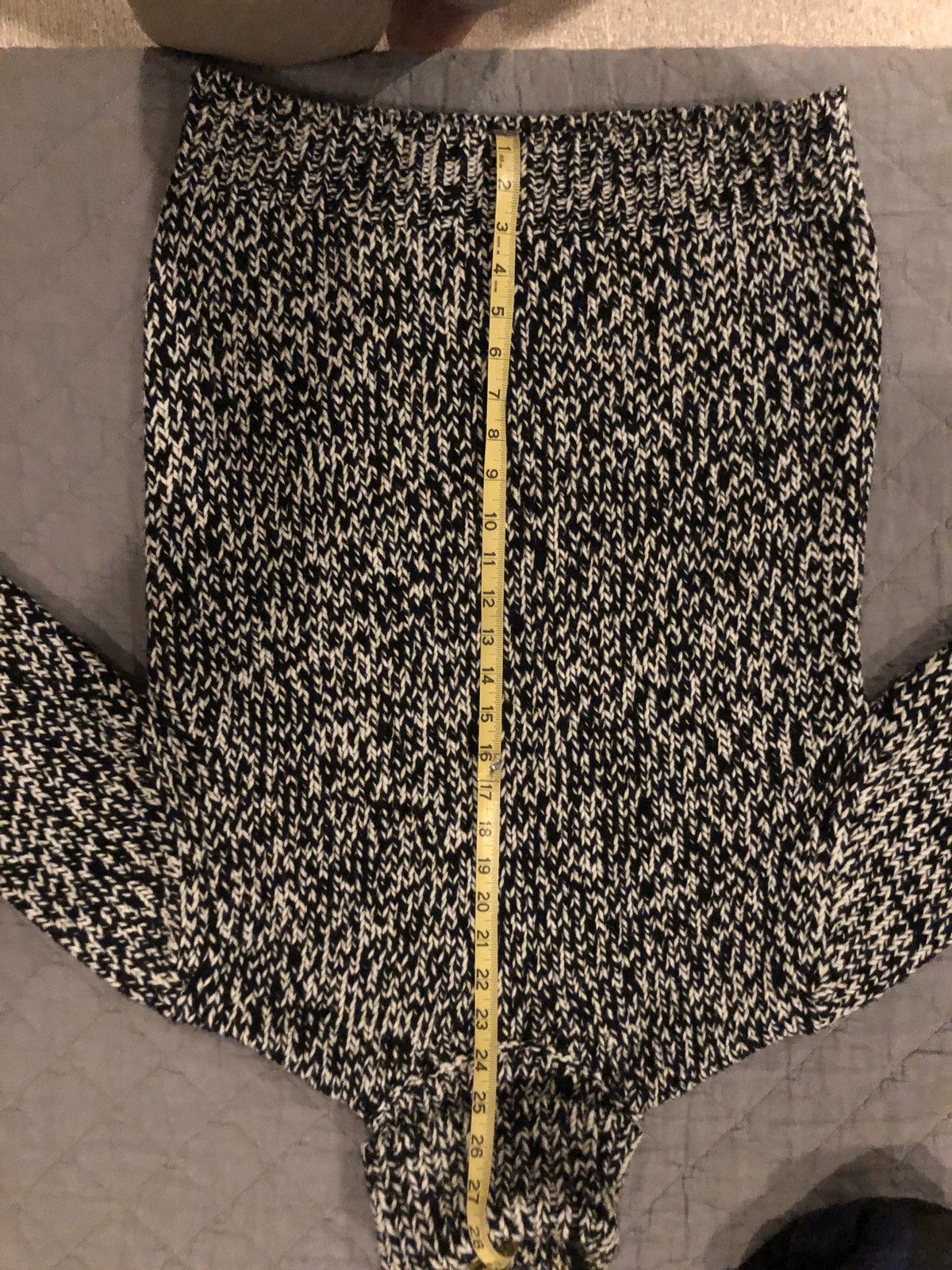Saint Laurent Paris Black and White Mélange Wool Turtle Neck Sweater Size US S / EU 44-46 / 1 - 7 Thumbnail