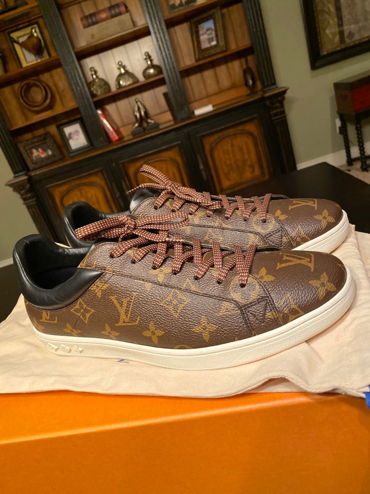 vuitton luxembourg sneaker brown