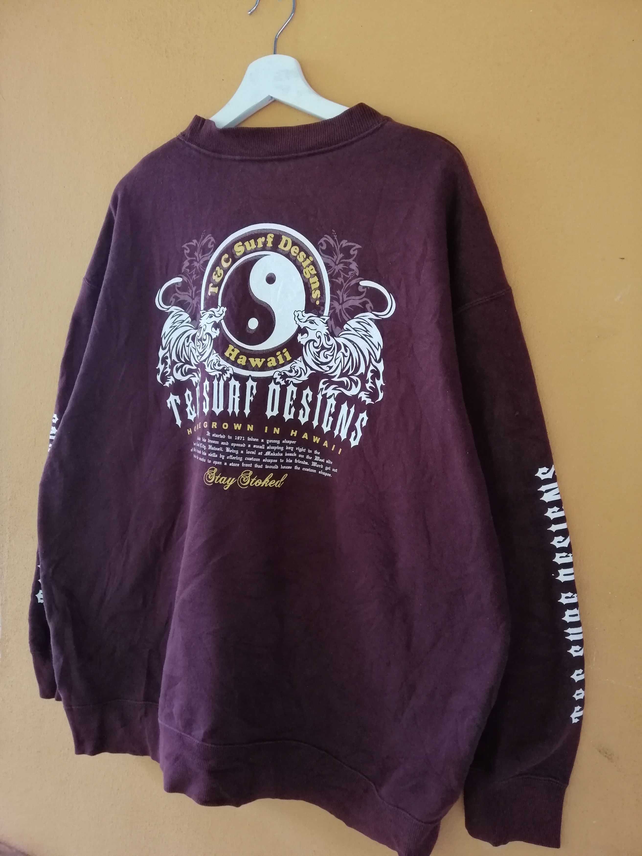 Sun Surf Vintage 90s T&C Surf Designs Hawaii Sweatshirt B20 Size US XL / EU 56 / 4 - 6 Thumbnail