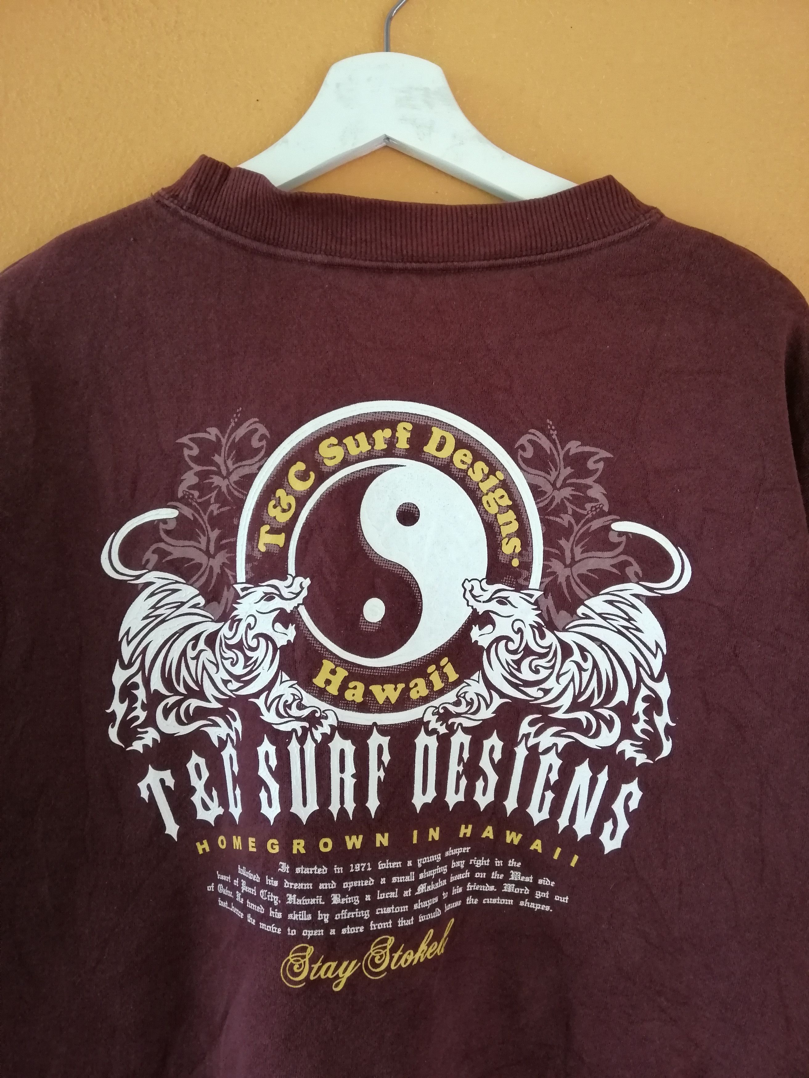 Sun Surf Vintage 90s T&C Surf Designs Hawaii Sweatshirt B20 Size US XL / EU 56 / 4 - 4 Thumbnail