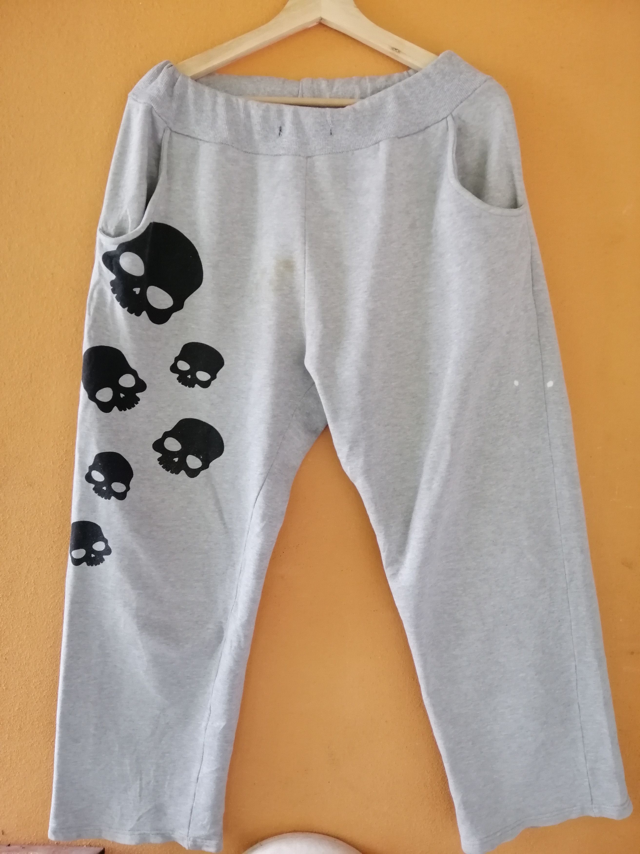 Designer × HYDROGEN Hydrogen Skulls Logo ITALY Sweatpants Size US 38 / EU 54 - 2 Thumbnail