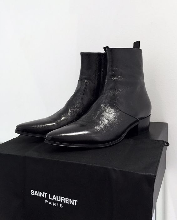 Saint Laurent Paris Saint Laurent French 45 Leather Chelsea Boots