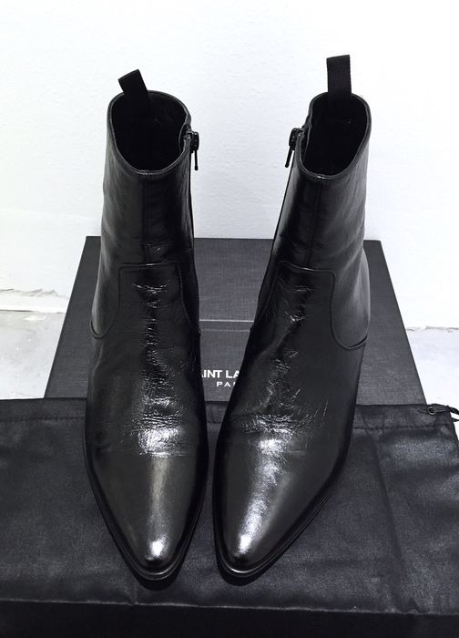 Saint Laurent Paris Saint Laurent French 45 Leather Chelsea Boots