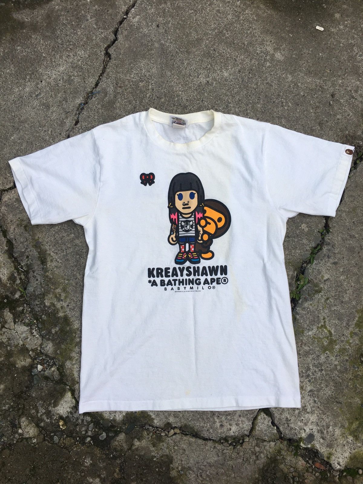 【希少レア】 BAPE×KREAYSHAWN コラボTシャツ S 白 エイプ Bape Bape Kreayshawn T-shirt | Grailed