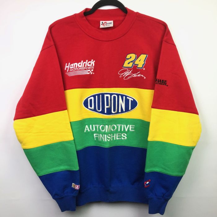 Vintage VTG Dupont Jeff Gordon Crewneck Rainbow Embroidered NOS 90s ...