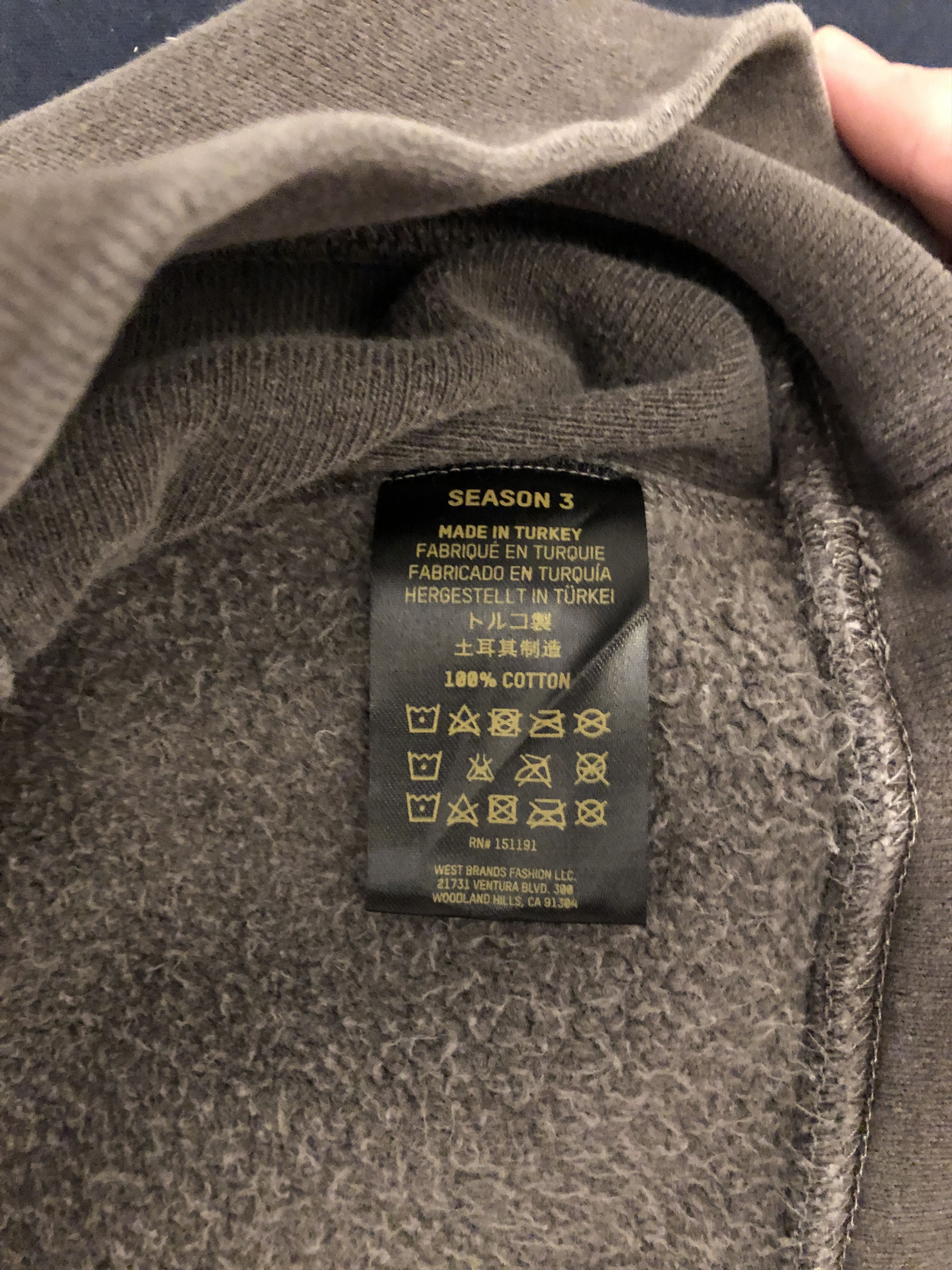 Kanye West Season 3 Onyx Sweater Size US L / EU 52-54 / 3 - 4 Thumbnail