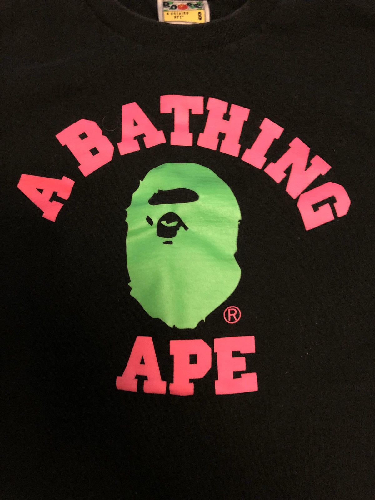 Neon green bape shirt online