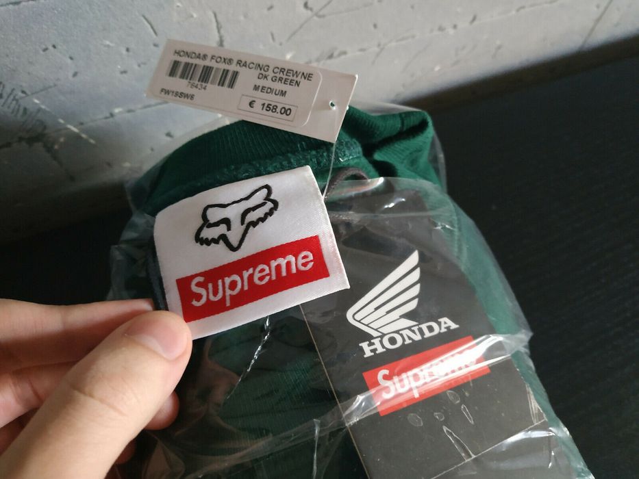 Supreme Supreme Honda Fox Racing Crewneck Dark Green | Grailed