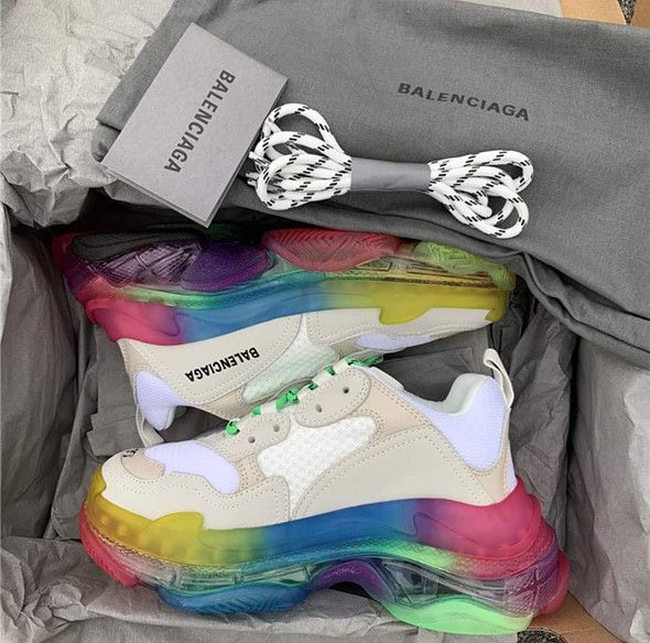 Balenciaga triple hot sale s rainbow