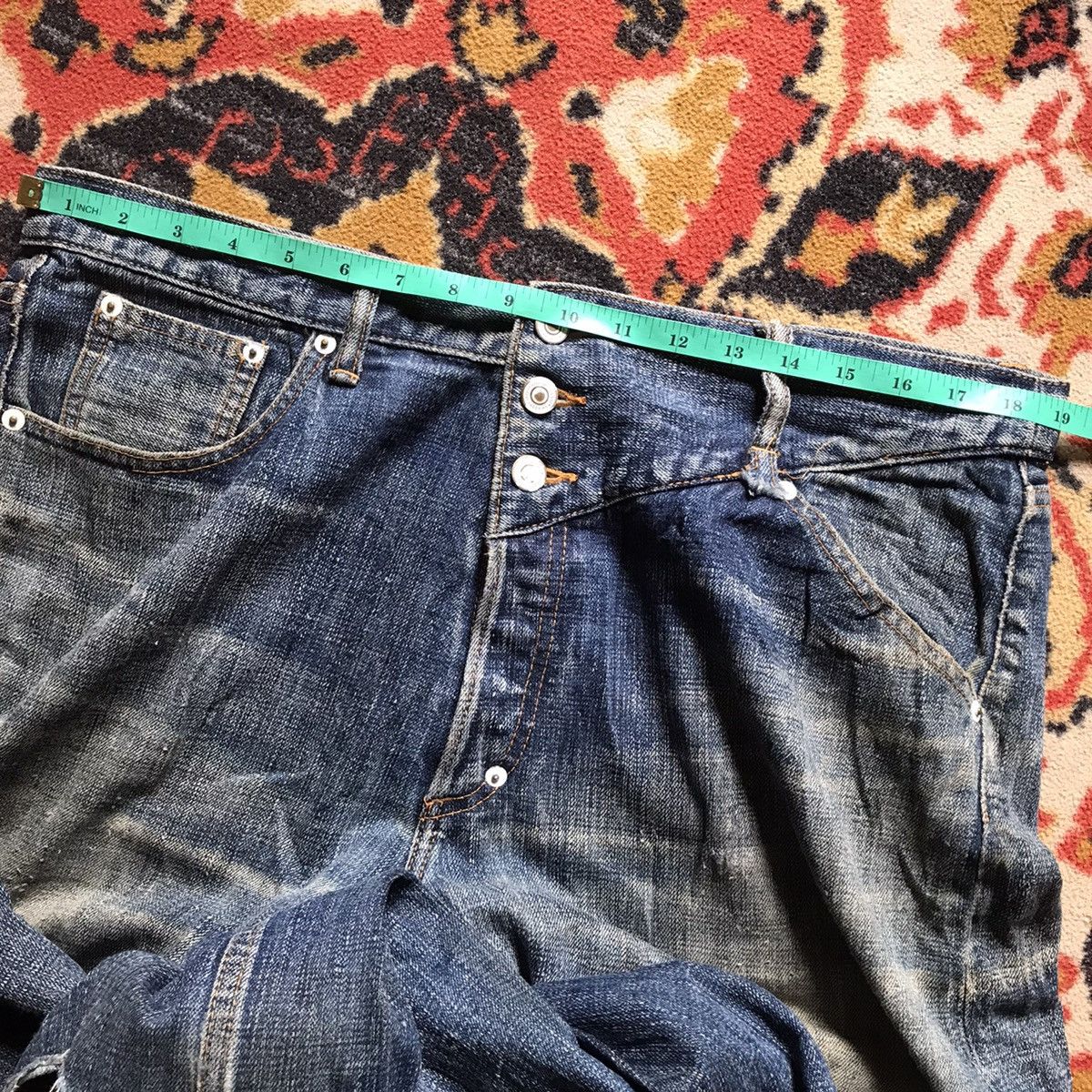 Japanese Brand Swagger distressed denim jeans selvedge rare LIKE flat head Size US 38 / EU 54 - 13 Thumbnail