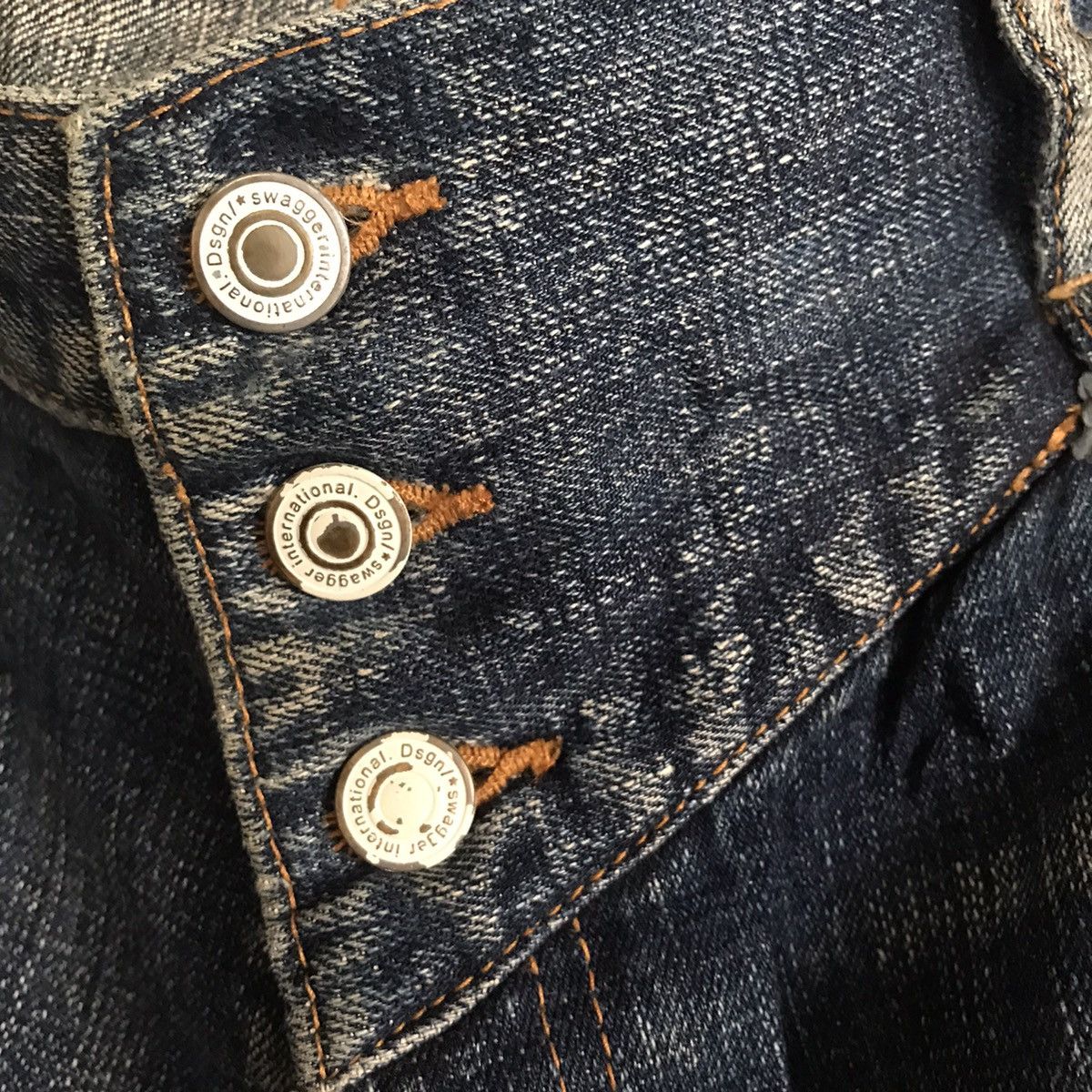 Japanese Brand Swagger distressed denim jeans selvedge rare LIKE flat head Size US 38 / EU 54 - 7 Thumbnail