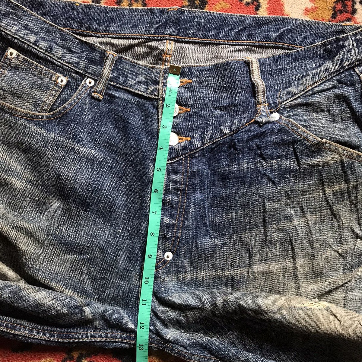 Japanese Brand Swagger distressed denim jeans selvedge rare LIKE flat head Size US 38 / EU 54 - 14 Thumbnail