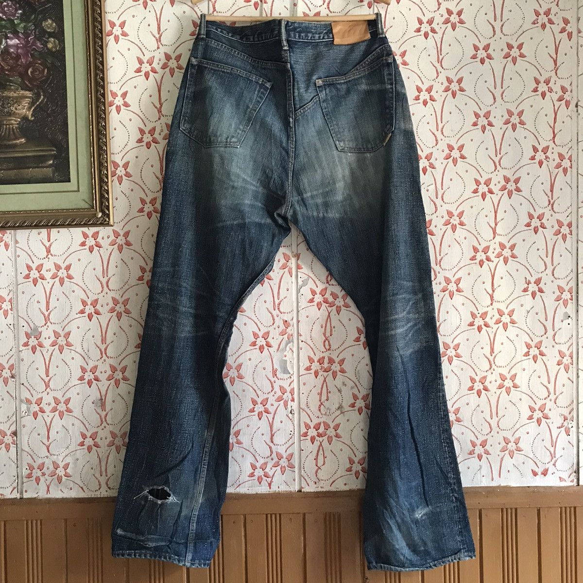 Japanese Brand Swagger distressed denim jeans selvedge rare LIKE flat head Size US 38 / EU 54 - 4 Thumbnail