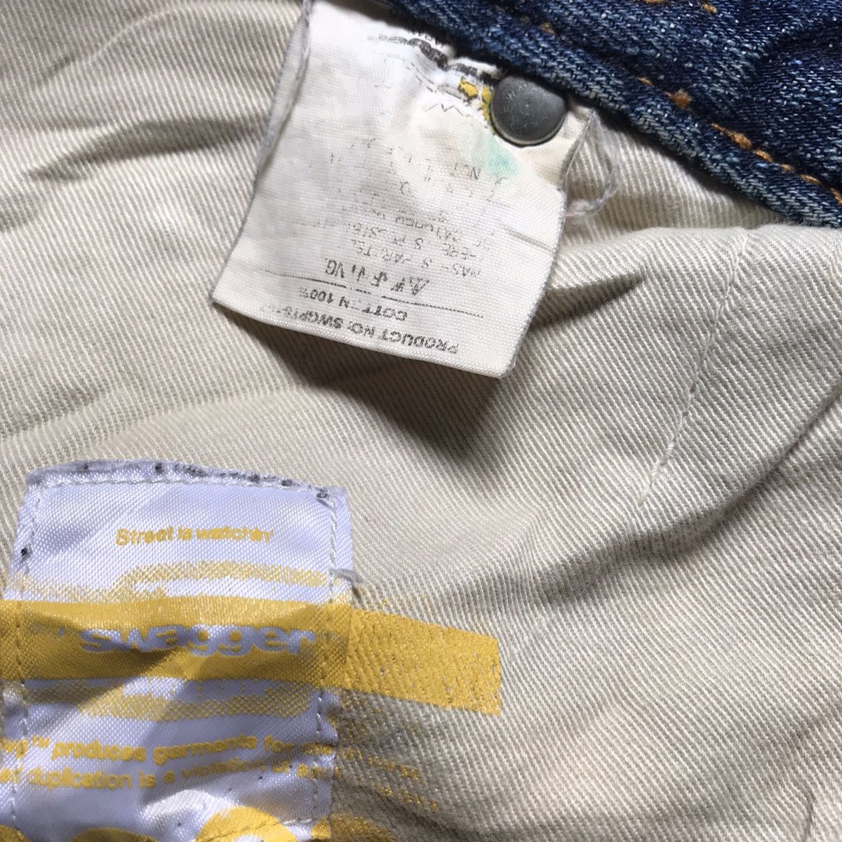 Japanese Brand Swagger distressed denim jeans selvedge rare LIKE flat head Size US 38 / EU 54 - 12 Thumbnail