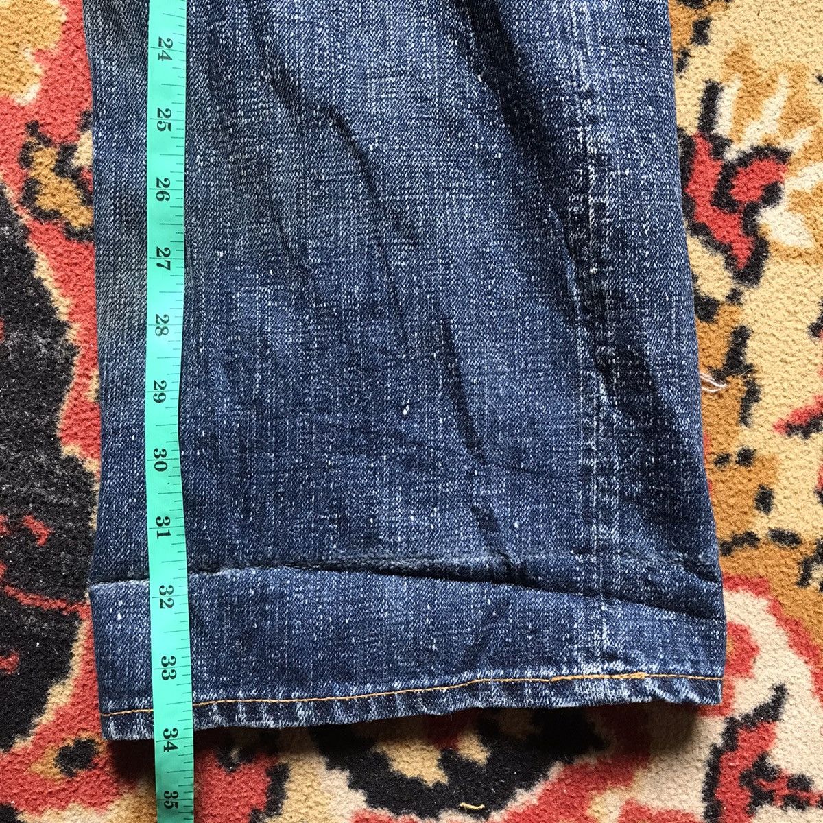 Japanese Brand Swagger distressed denim jeans selvedge rare LIKE flat head Size US 38 / EU 54 - 15 Thumbnail