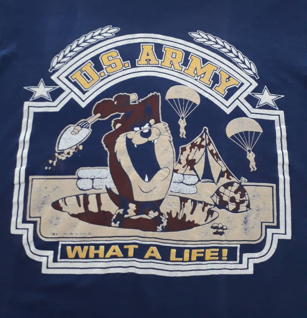Cartoon Network VINTAGE 90s Tasmanian Devil U.S ARMY Size US S / EU 44-46 / 1 - 2 Thumbnail