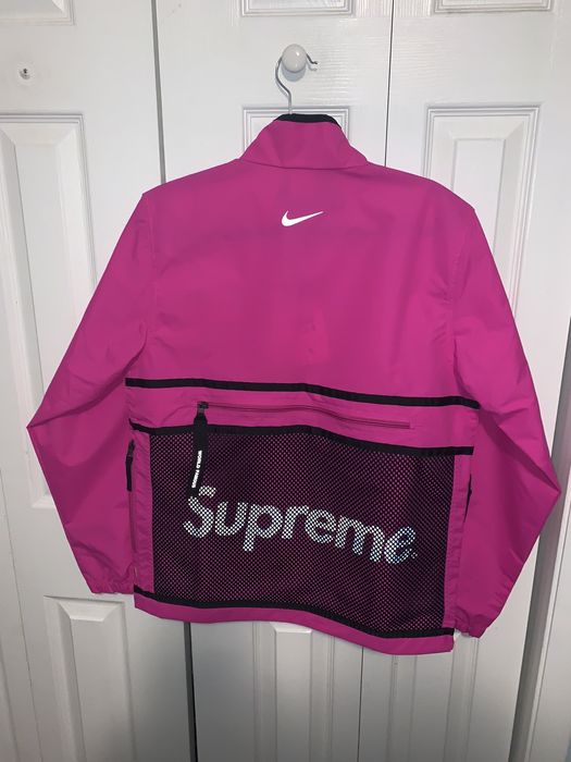 Supreme nike trail 2024 running jacket pink