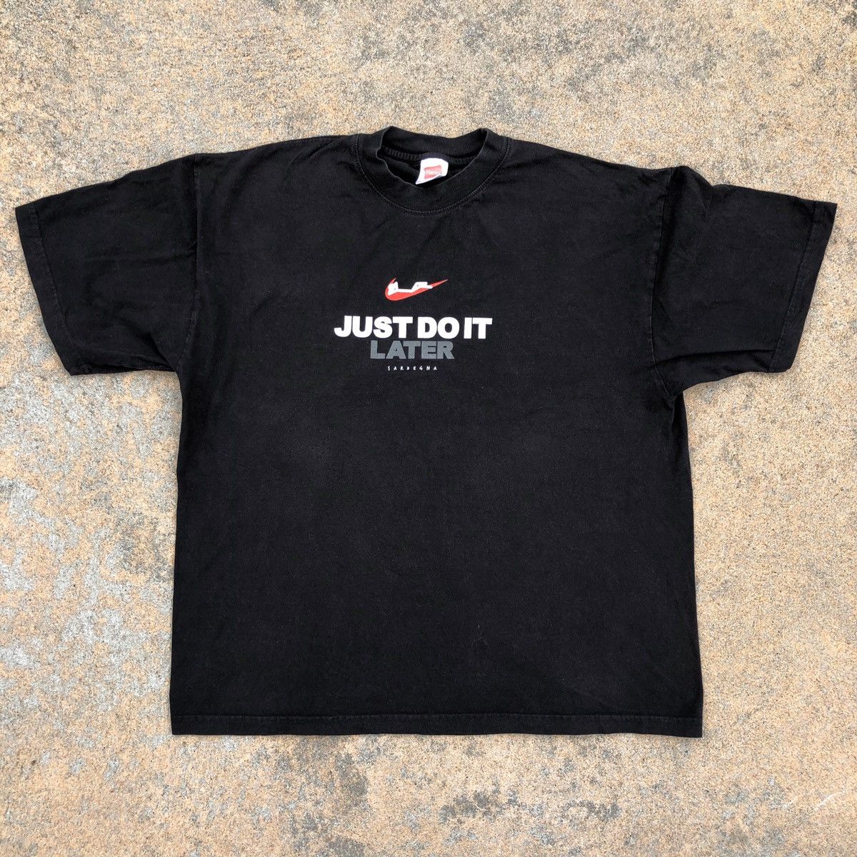 Nike × Vintage Vintage Nike Just Do It Later Parody Tee Shirt 
