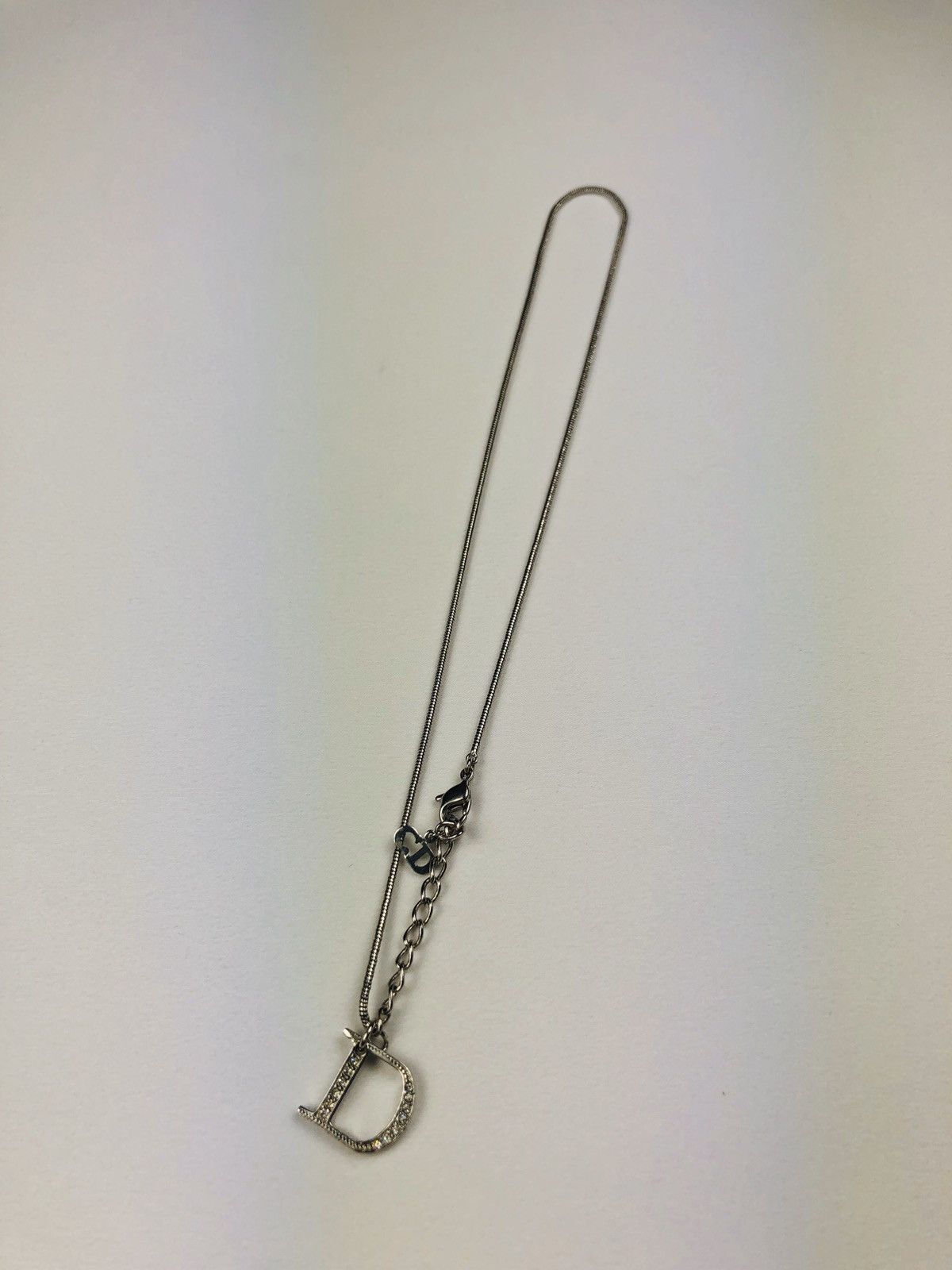 Dior Dior encrusted D necklace Size ONE SIZE - 1 Thumbnail