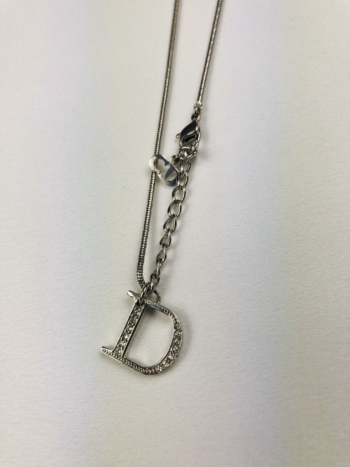 Dior Dior encrusted D necklace Size ONE SIZE - 2 Thumbnail