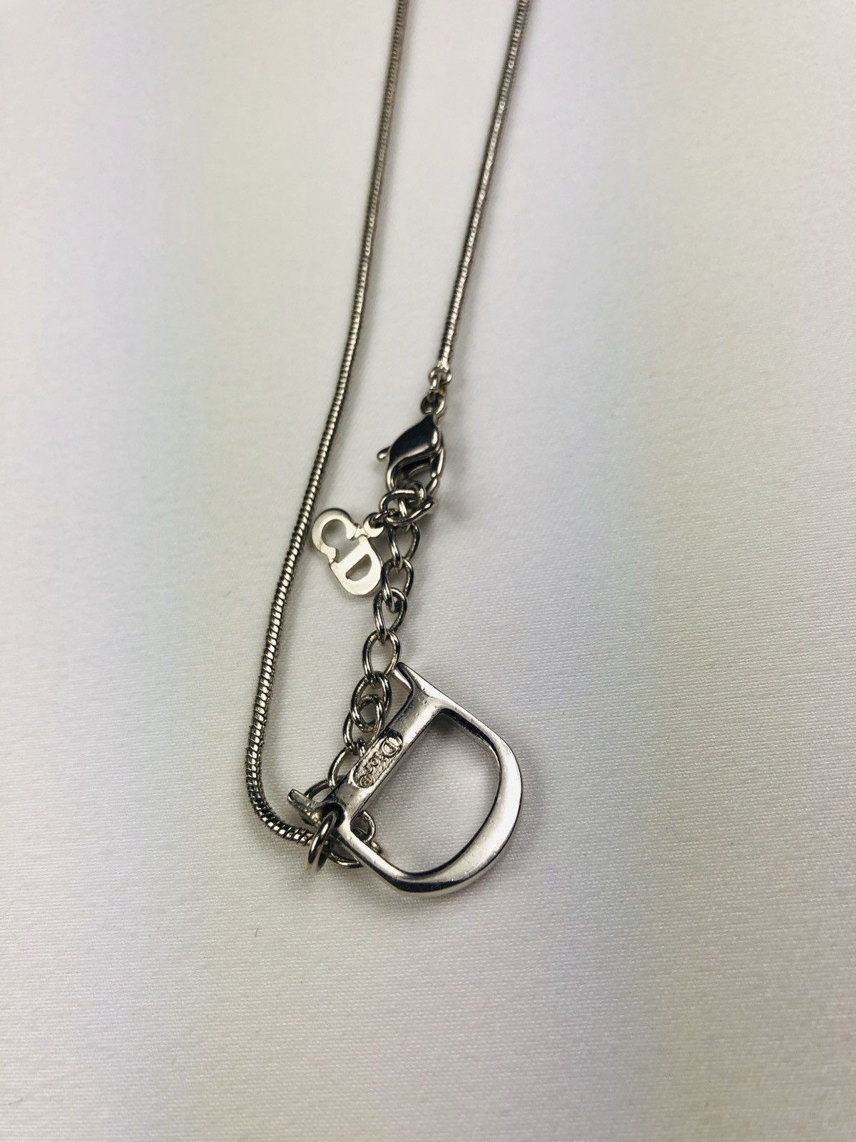 Dior Dior encrusted D necklace Size ONE SIZE - 3 Thumbnail