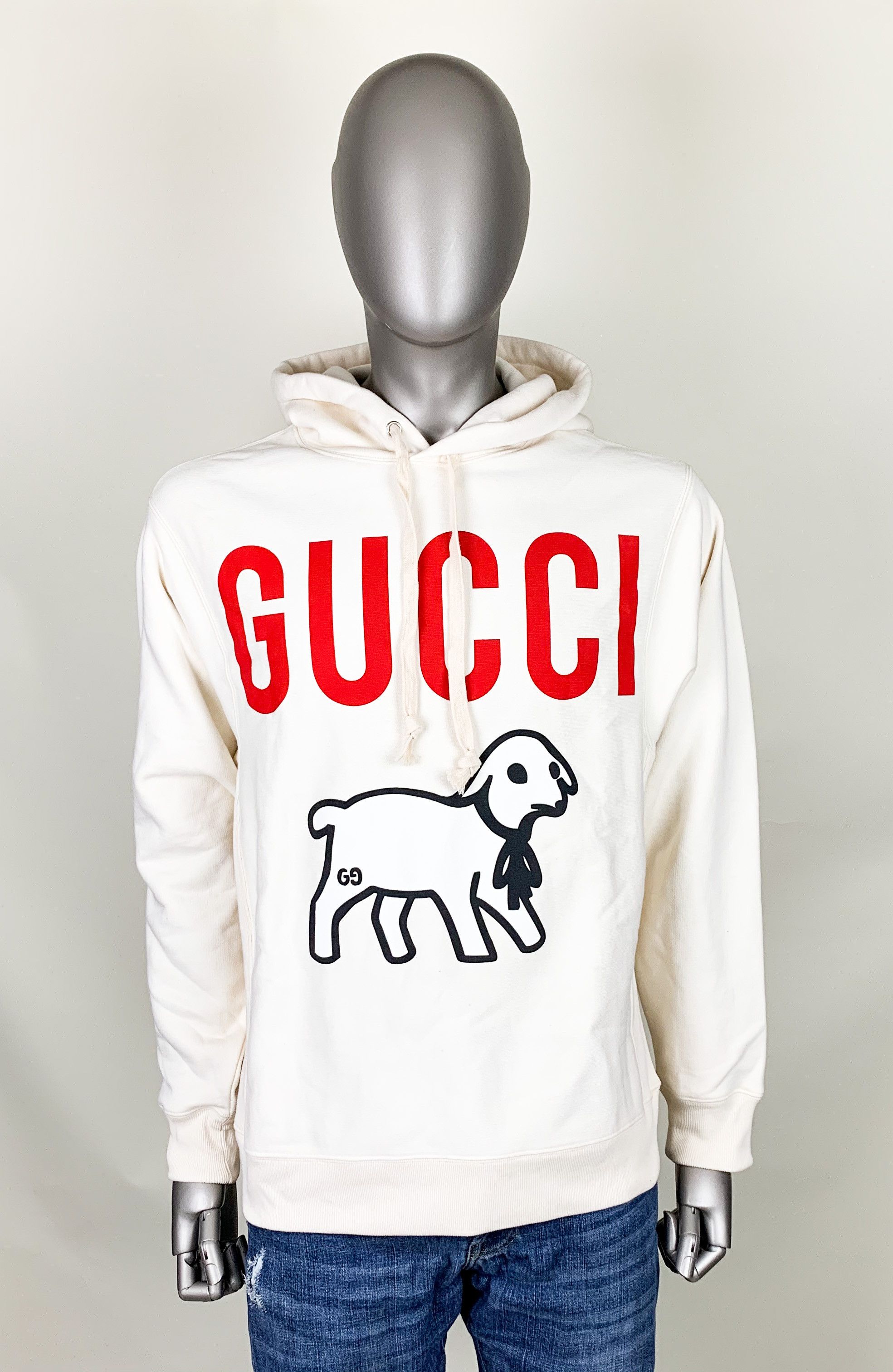 Gucci Gucci Off-White Oversized Lamb Hoodie