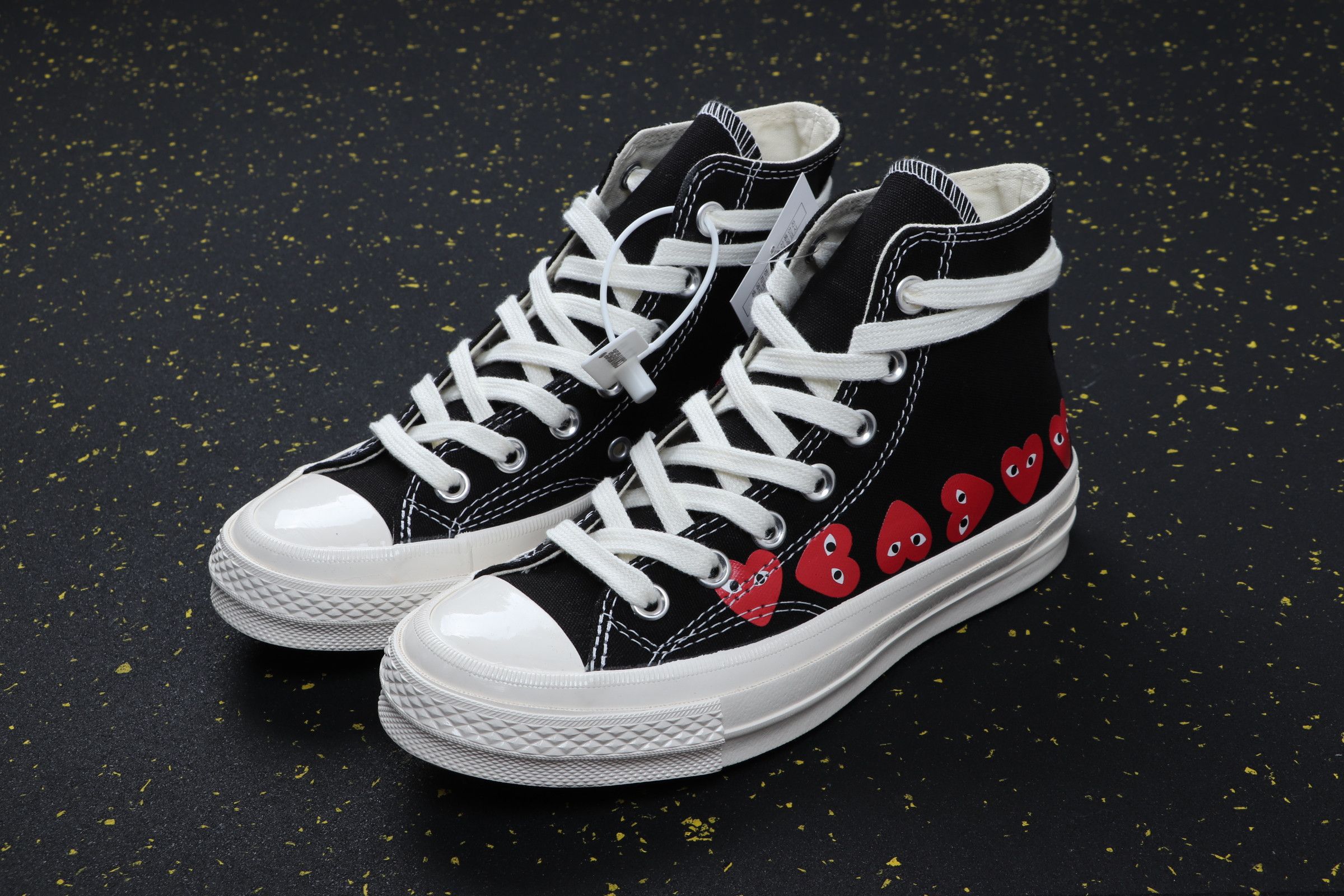 Converse Chuck Taylor All Star 70s Hi Comme Des Garçons PLAY All-Over Black  - N/A – Izicop