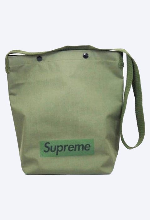 Supreme 2010 Green Box Logo Military Shoulder Bag | Grailed