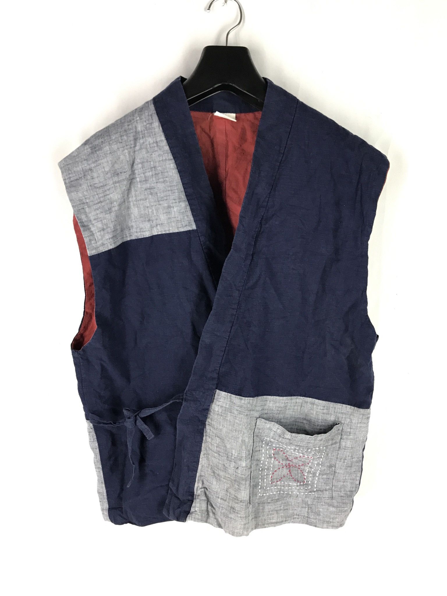 JAPANESE KIMONO PATCHWORK MULTICOLOR SLEVELESS KIMONO