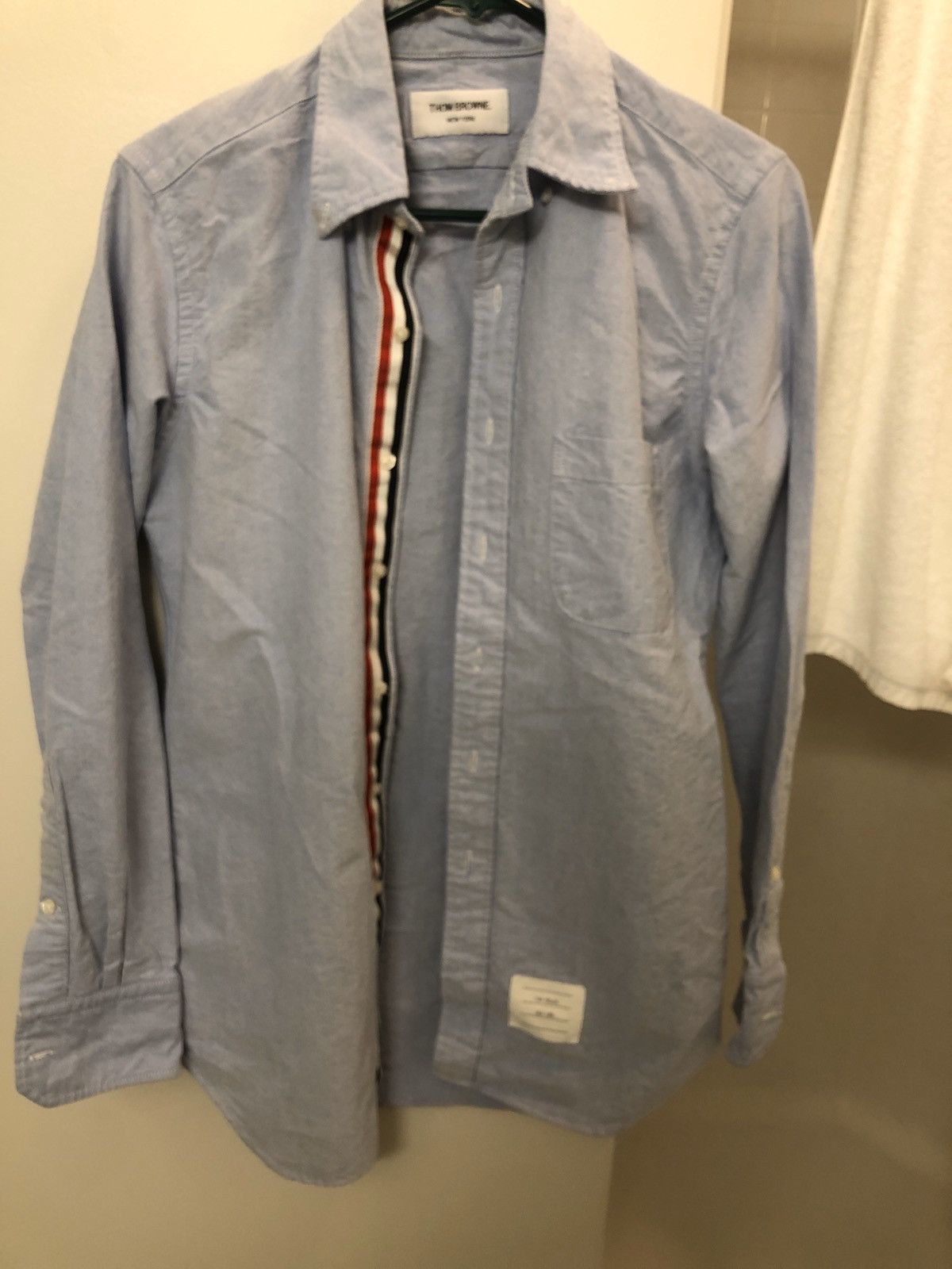 Thom Browne Thom Browne Grosgrain Oxford Shirt Size US S / EU 44-46 / 1 - 1 Thumbnail