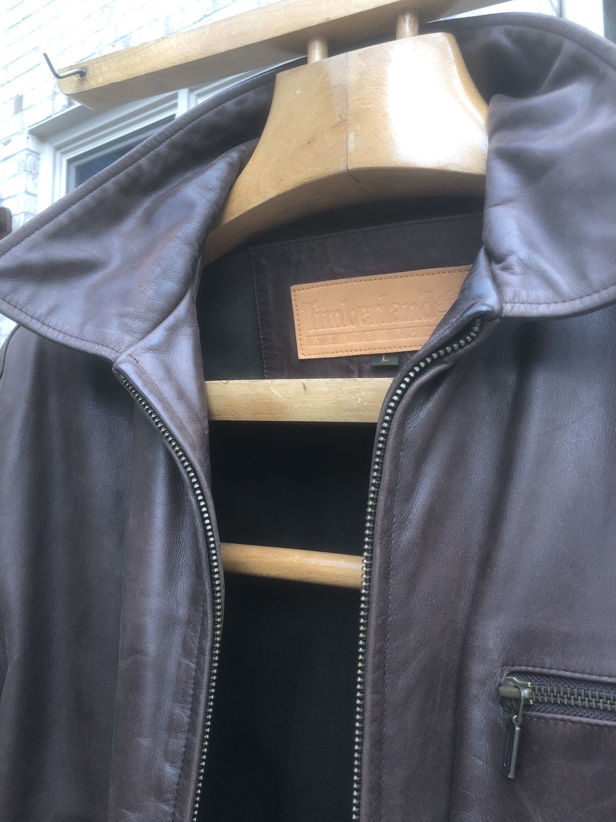 Timberland weathergear leather jacket deals