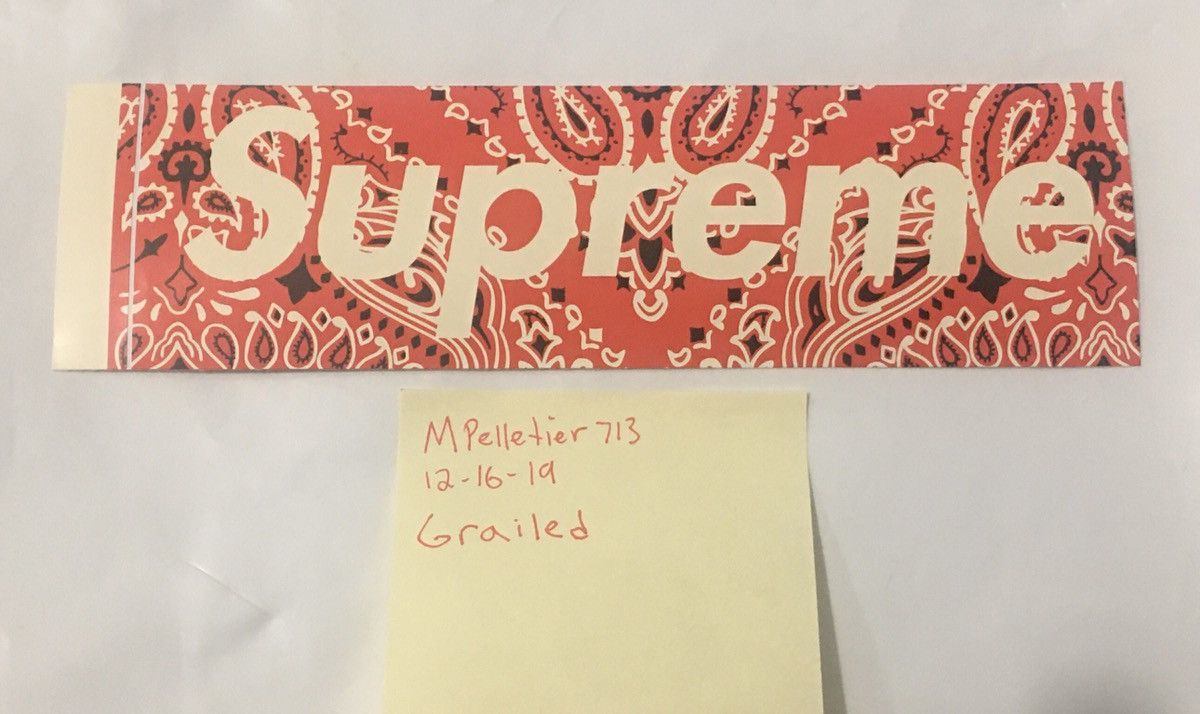 Supreme Supreme Red Paisley Box Logo Sticker | Grailed