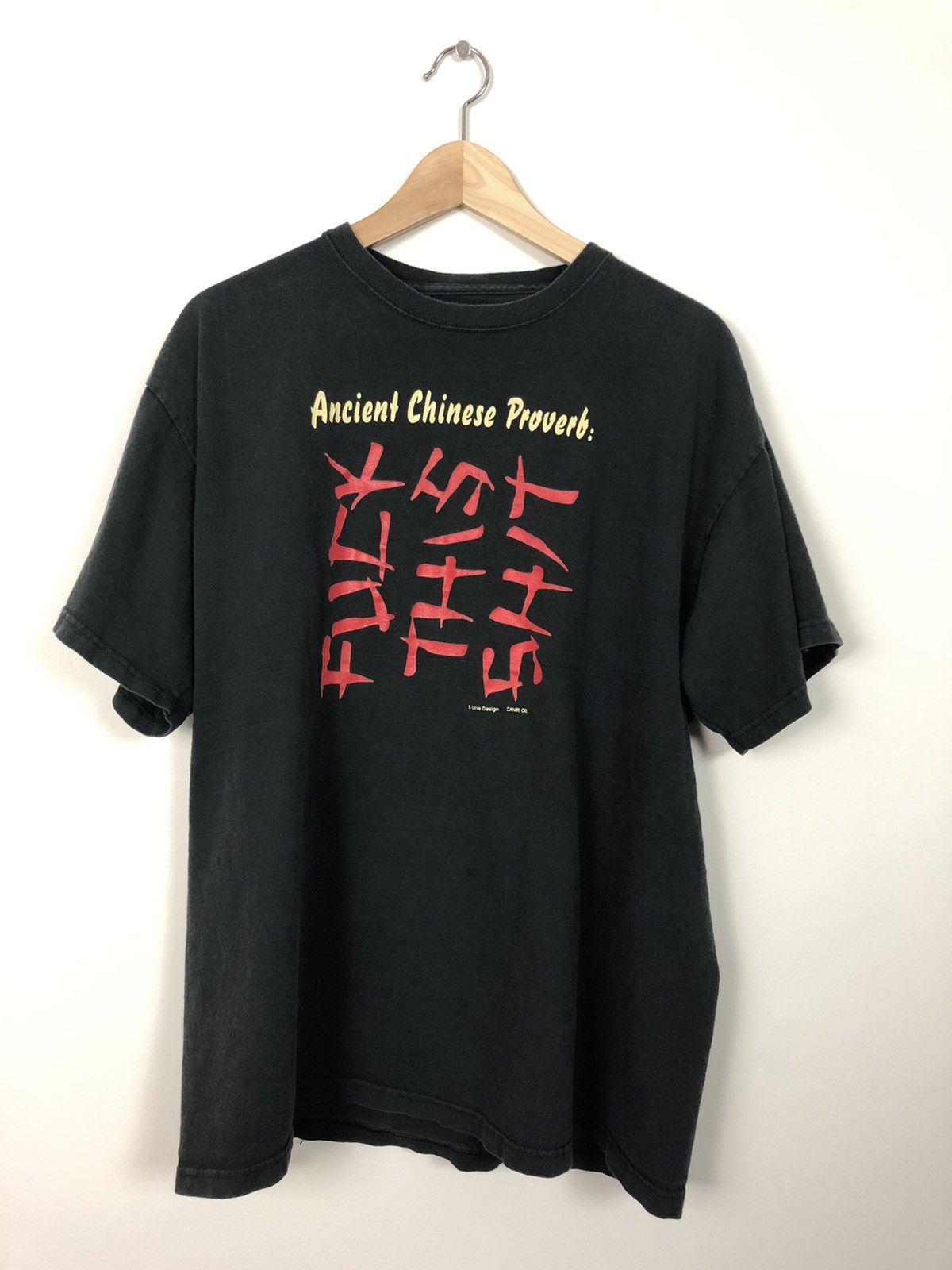 Vintage 1999 Fuck This Shit Ancient Chinese Proverb Parody T 90s