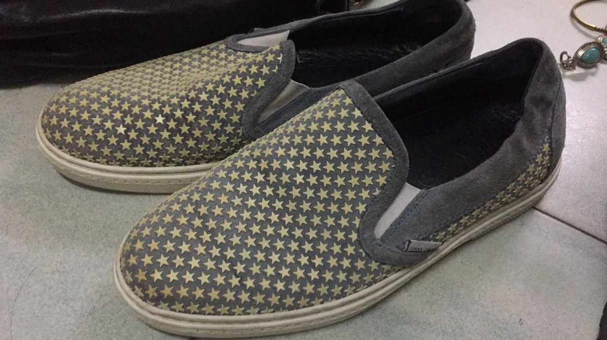 Jimmy Choo JIMMY CHOO Grove Slip-On Leather Sneakers Mix Star Size US 7 / EU 40 - 3 Thumbnail