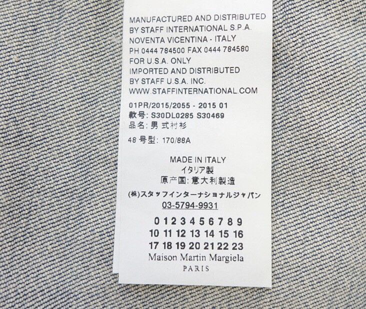 Maison Margiela SZ. 46 two-tone Denim shirt Maison Margiela Size US S / EU 44-46 / 1 - 9 Thumbnail