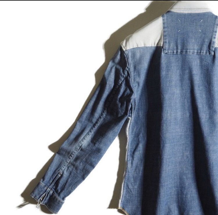 Maison Margiela SZ. 46 two-tone Denim shirt Maison Margiela Size US S / EU 44-46 / 1 - 2 Thumbnail