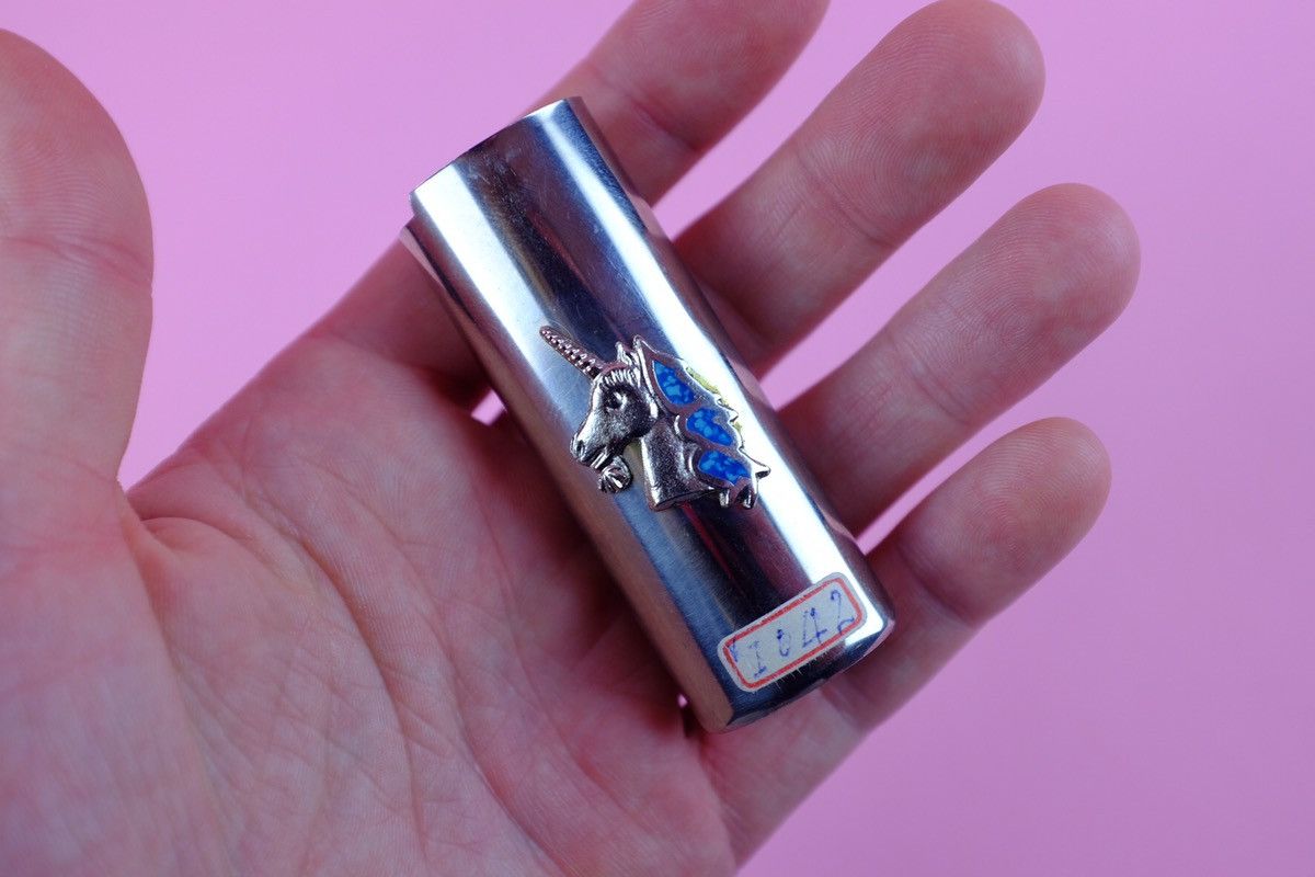 Awesome 80s Vintage UNICORN Lighter COVER Bic Lighter Sleeve