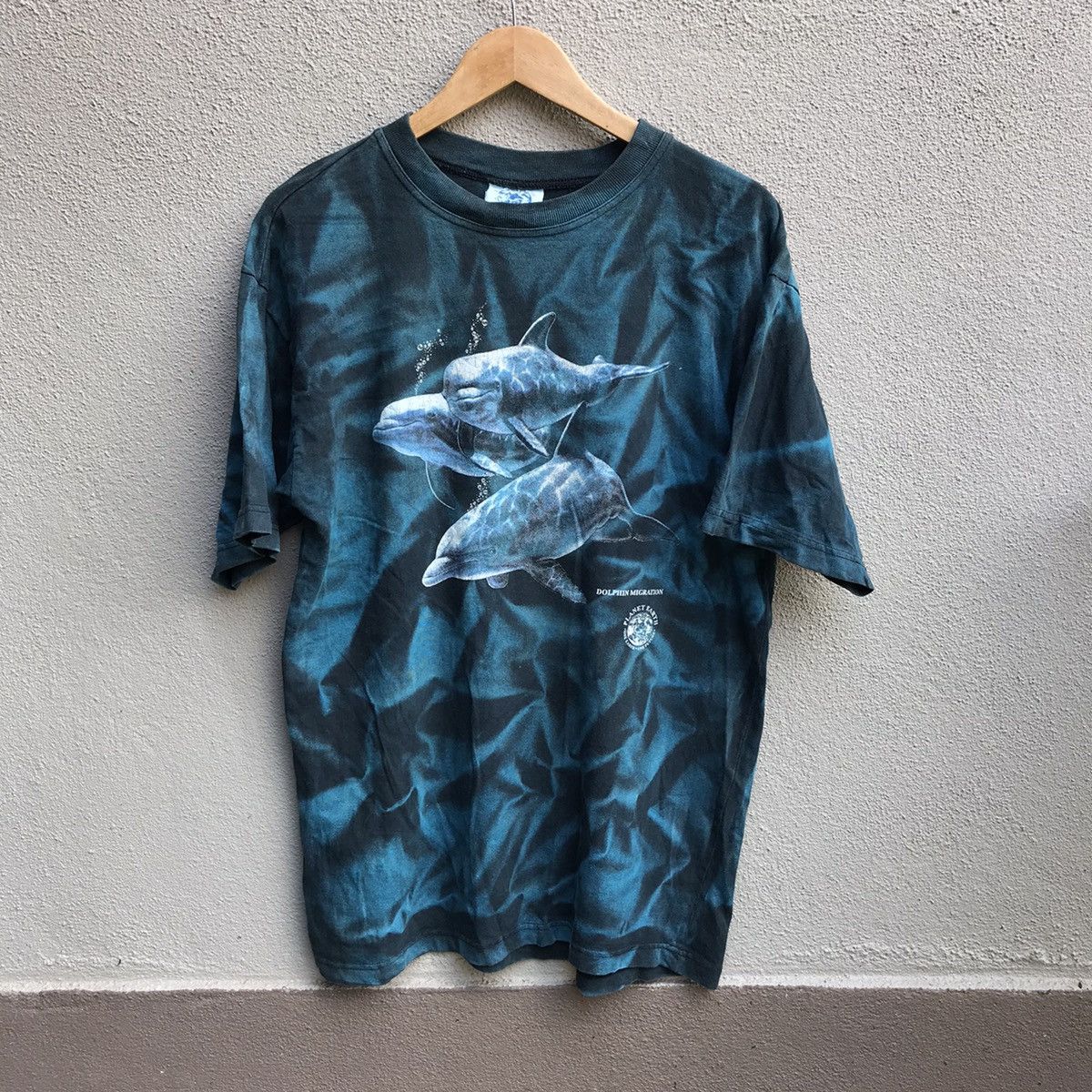 Habitat Vintage DOLPHINS habitat tee all over print tie dye tee Size US M / EU 48-50 / 2 - 1 Thumbnail